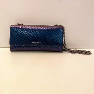 NWT Henri Bendel chain purse iridescent black & purple